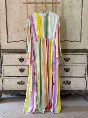Mira Mikati Pastel Striped Label with Mint, Pink and Yellow Accents